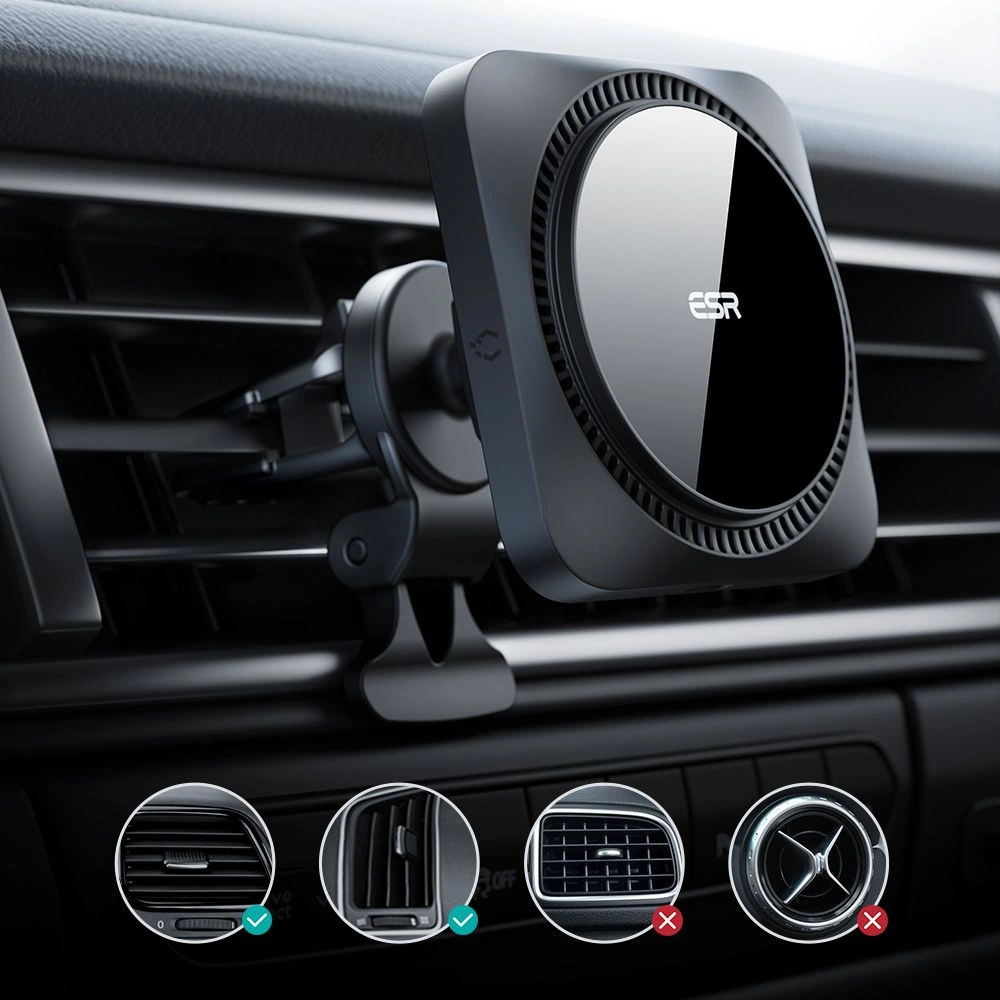 Wholesale ESR Halolock Cryoboost Magsafe Magnetic Vent Car Mount with cooling fan Frosted Onyx - ESR499ONYX - {ean13} - Hurt