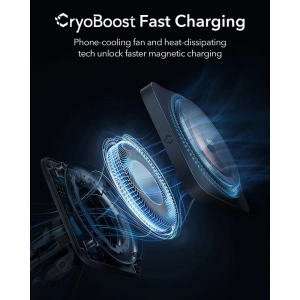 Uchwyt samochodowy ESR Halolock Cryoboost MagSafe Magnetic z wentylatorem chłodzącym Frosted Onyx