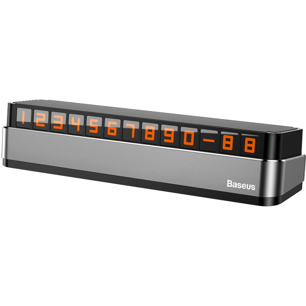 Hurtownia GSM - Parkingowa tabliczka z numerem telefonu Baseus Moonlight Box Series szary - BSU3460GRY - {ean13} - Hurt