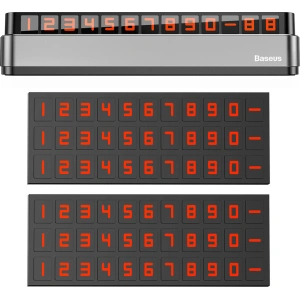 Wholesale Baseus Moonlight Box Series parking number plate with telephone number gray - BSU3460GRY - {ean13} - Hurt
