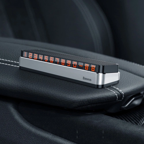 Parkingowa tabliczka z numerem telefonu Baseus Moonlight Box Series szary