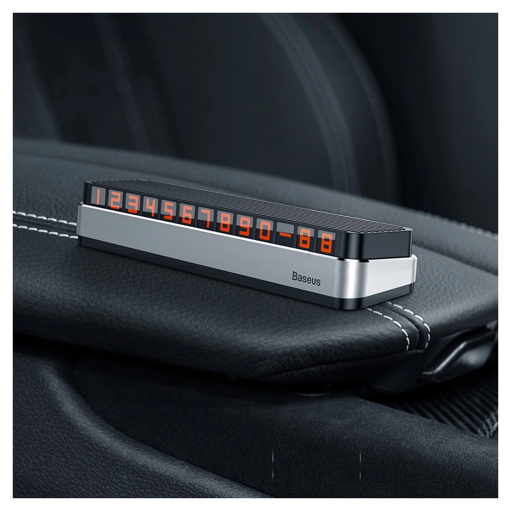 Hurtownia GSM - Parkingowa tabliczka z numerem telefonu Baseus Moonlight Box Series szary - BSU3460GRY - {ean13} - Hurt