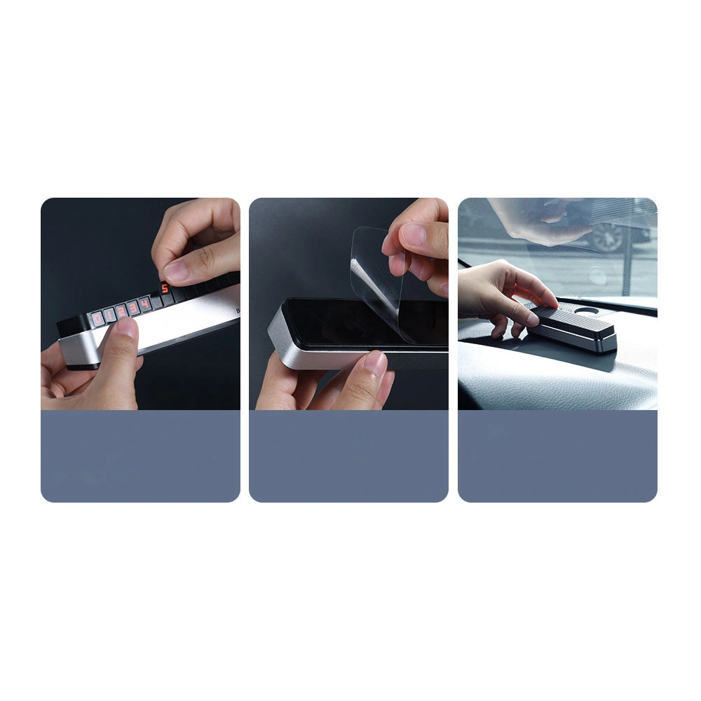 Hurtownia GSM - Parkingowa tabliczka z numerem telefonu Baseus Moonlight Box Series szary - BSU3460GRY - {ean13} - Hurt