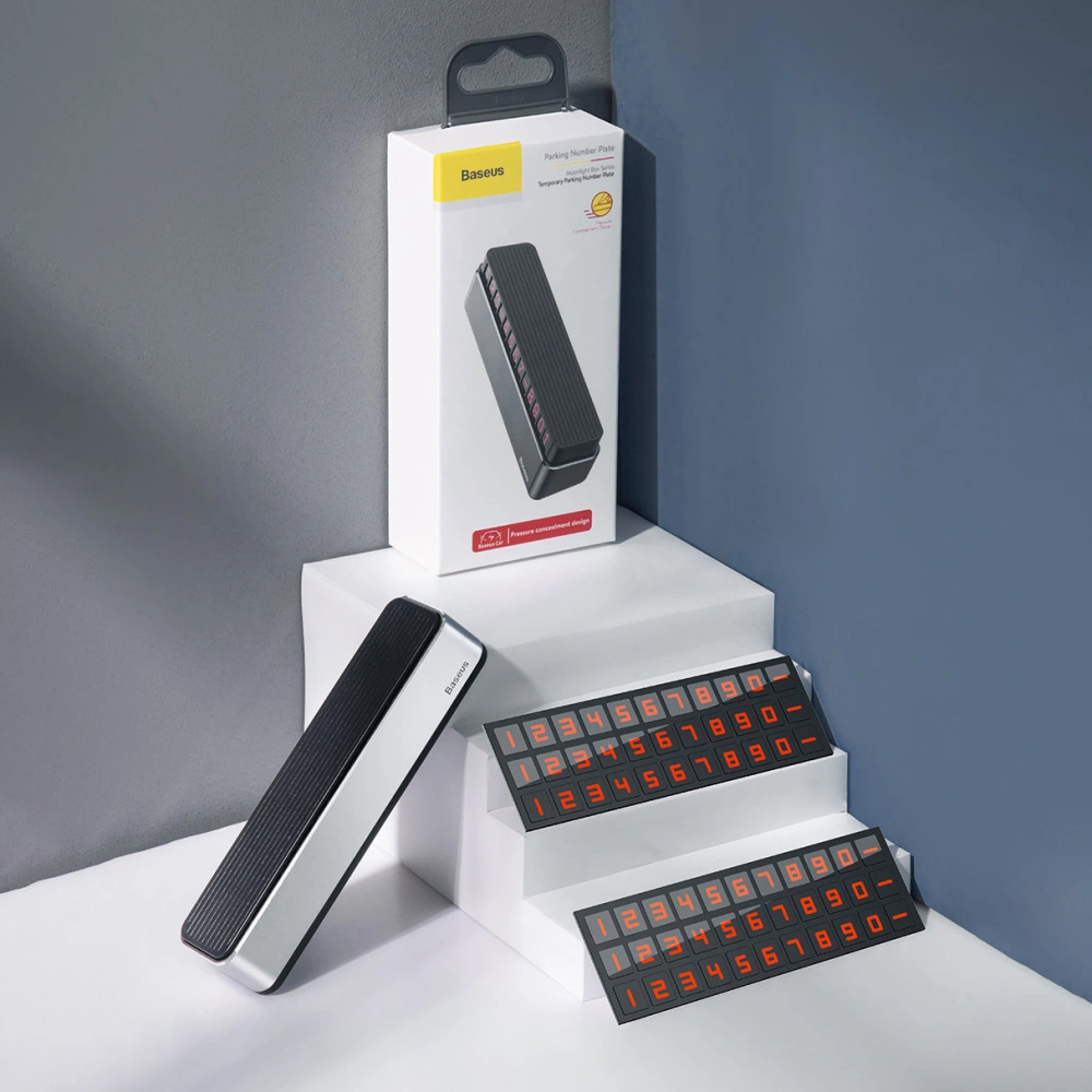 Hurtownia GSM - Parkovací tabulka s telefonním číslem Baseus Moonlight Box Series šedá - BSU3460GRY - {ean13} - Hurt
