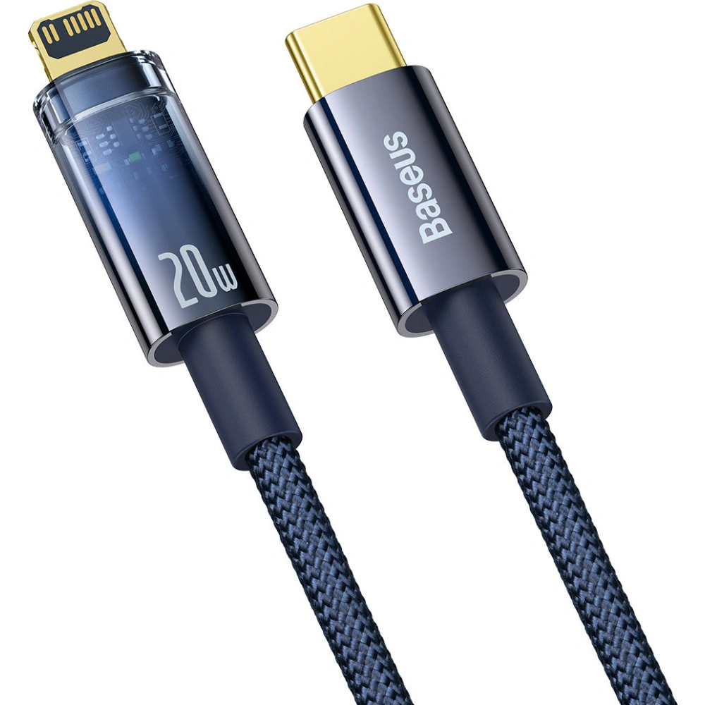 Kabel Baseus Explorer Series USB-C – Lightning 20W 2m modrý