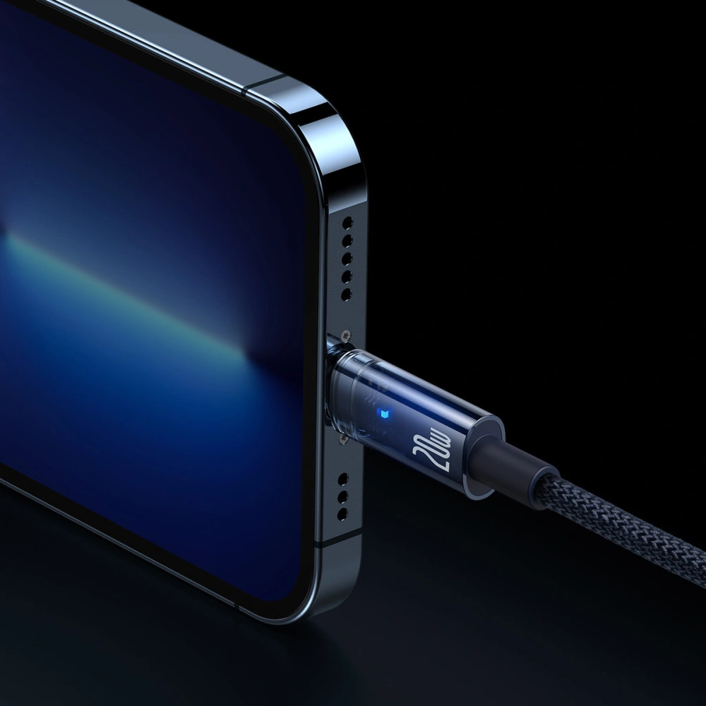 Kabel Baseus Explorer Series USB-C – Lightning 20W 2m niebieski