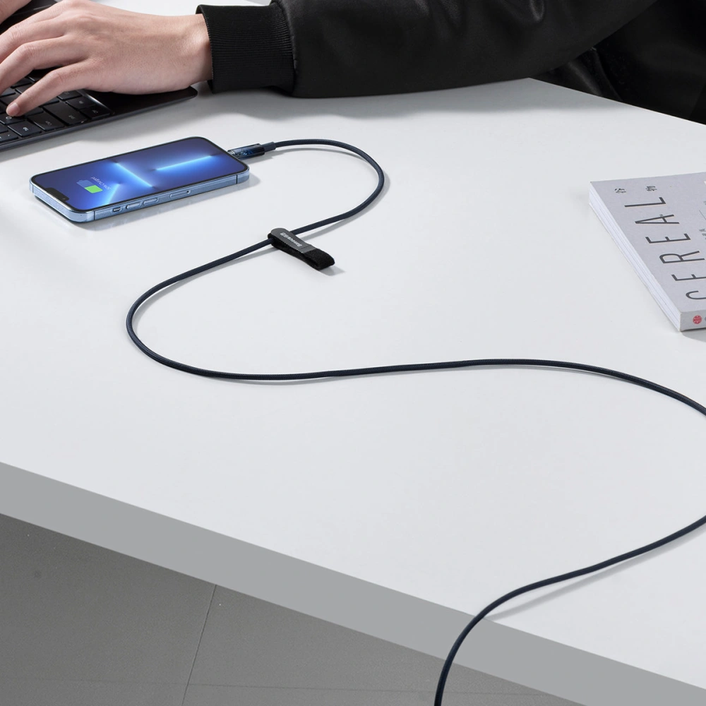 Kabel Baseus Explorer Series USB-C – Lightning 20W 2m modrý