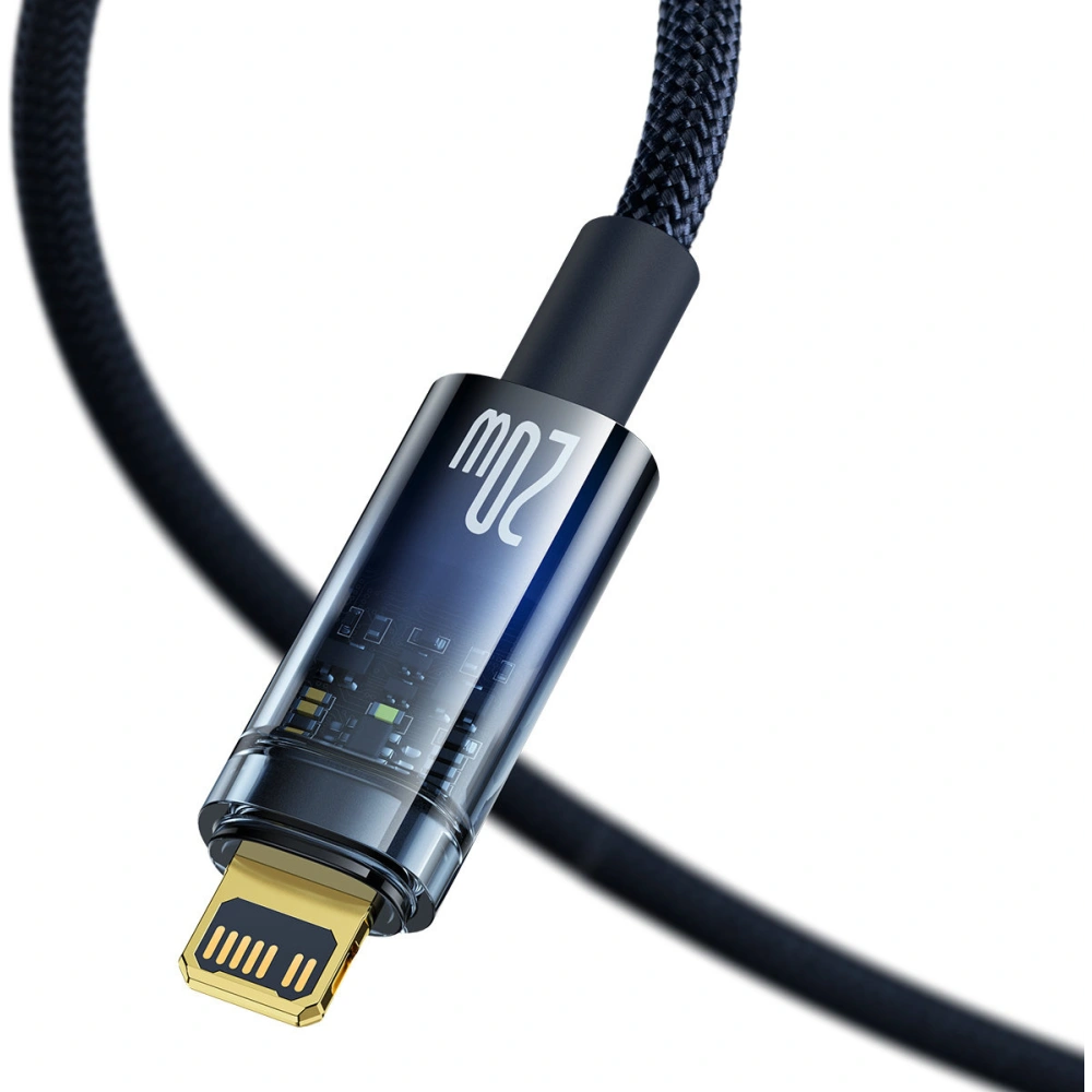 Kabel Baseus Explorer Series USB-C – Lightning 20W 2m modrý