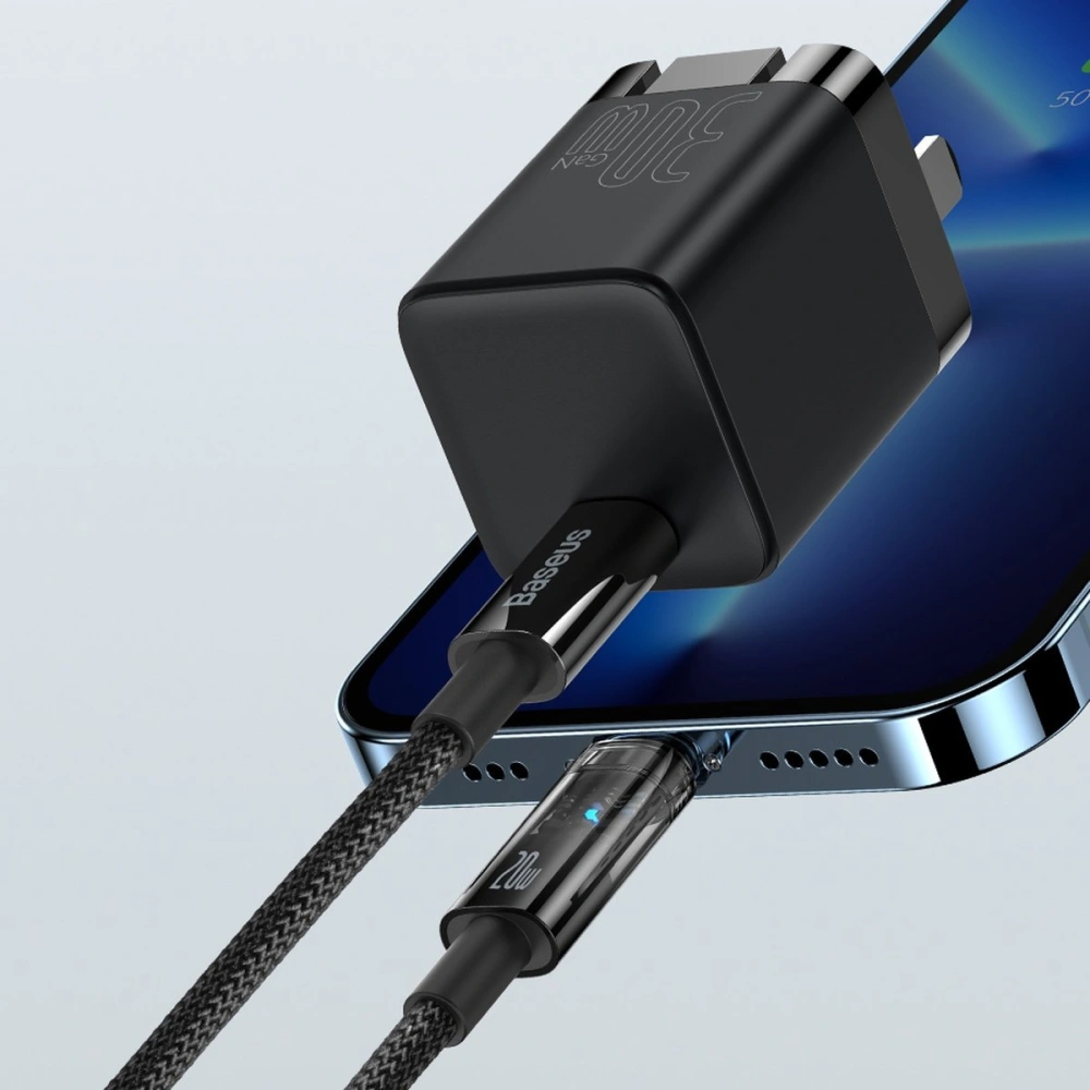 Kabel Baseus Explorer Series USB-C – Lightning 20W 2m modrý