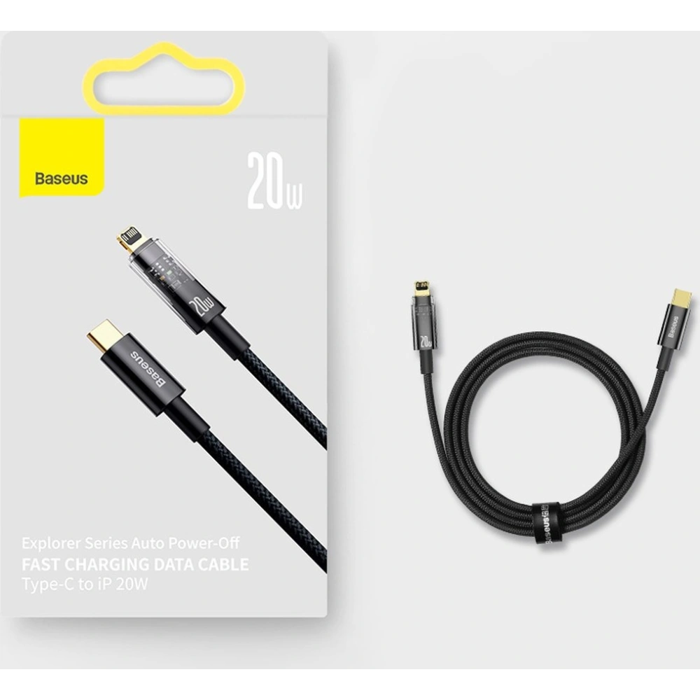 Kabel Baseus Explorer Series USB-C – Lightning 20W 2m niebieski