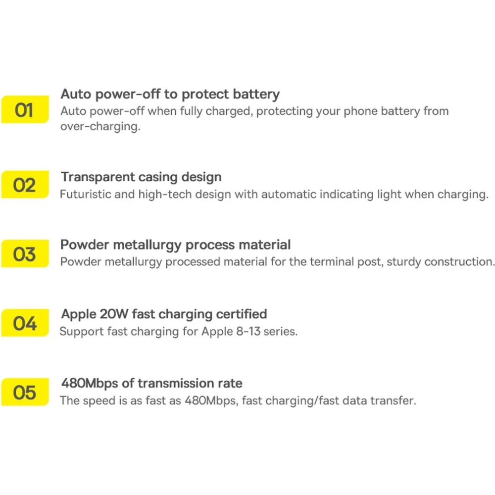 Kabel Baseus Explorer Series USB-C – Lightning 20W 2m modrý