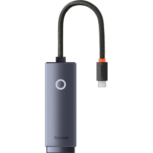 Wholesale Baseus Lite Series USB Type C adapter - RJ45 LAN socket 1000Mbps black - BSU3463BLK - {ean13} - Hurt