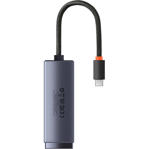 Adapter Baseus Lite Series USB-C - RJ45 1000Mbps czarny