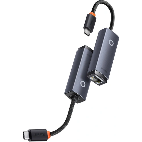 Adapter Baseus Lite Series USB-C - RJ45 1000Mbps czarny