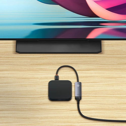 Adapter Baseus Lite Series USB-C - RJ45 1000Mbps czarny