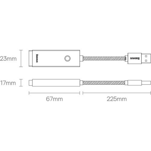 Adapter Baseus Lite Series USB-C - RJ45 1000Mbps czarny