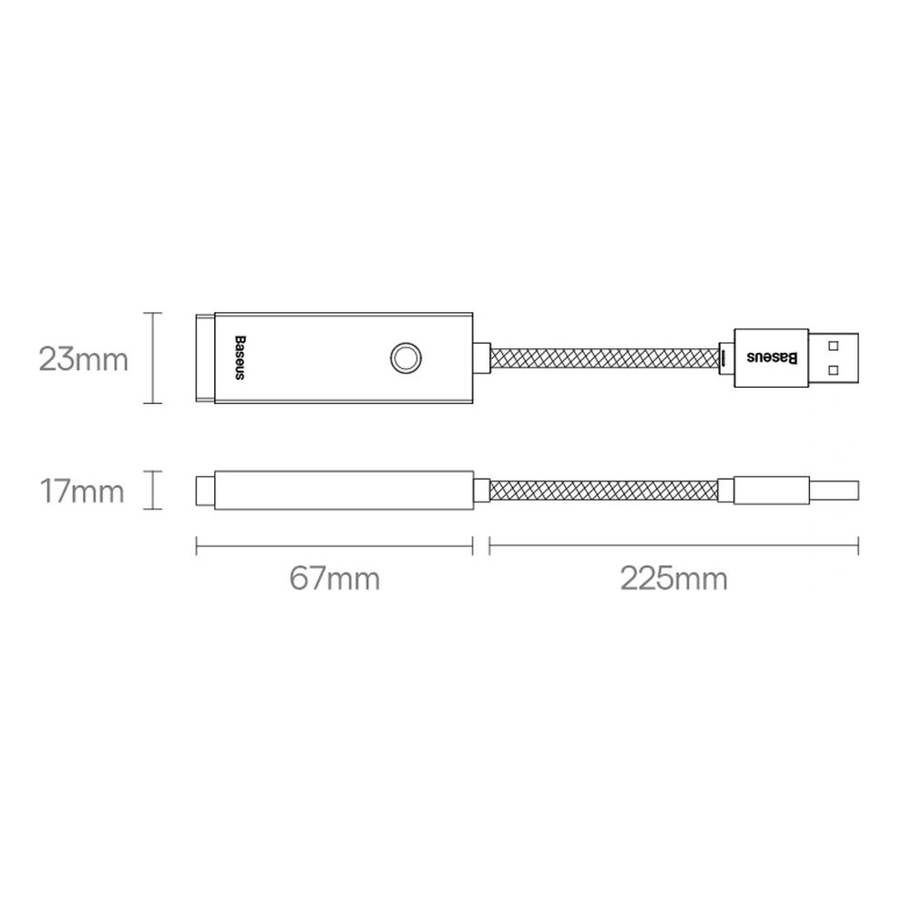 Adaptér Baseus Lite Series USB-C - RJ45 1000Mbps černý