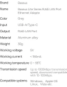 Adaptér Baseus Lite Series USB-C - RJ45 1000Mbps černý