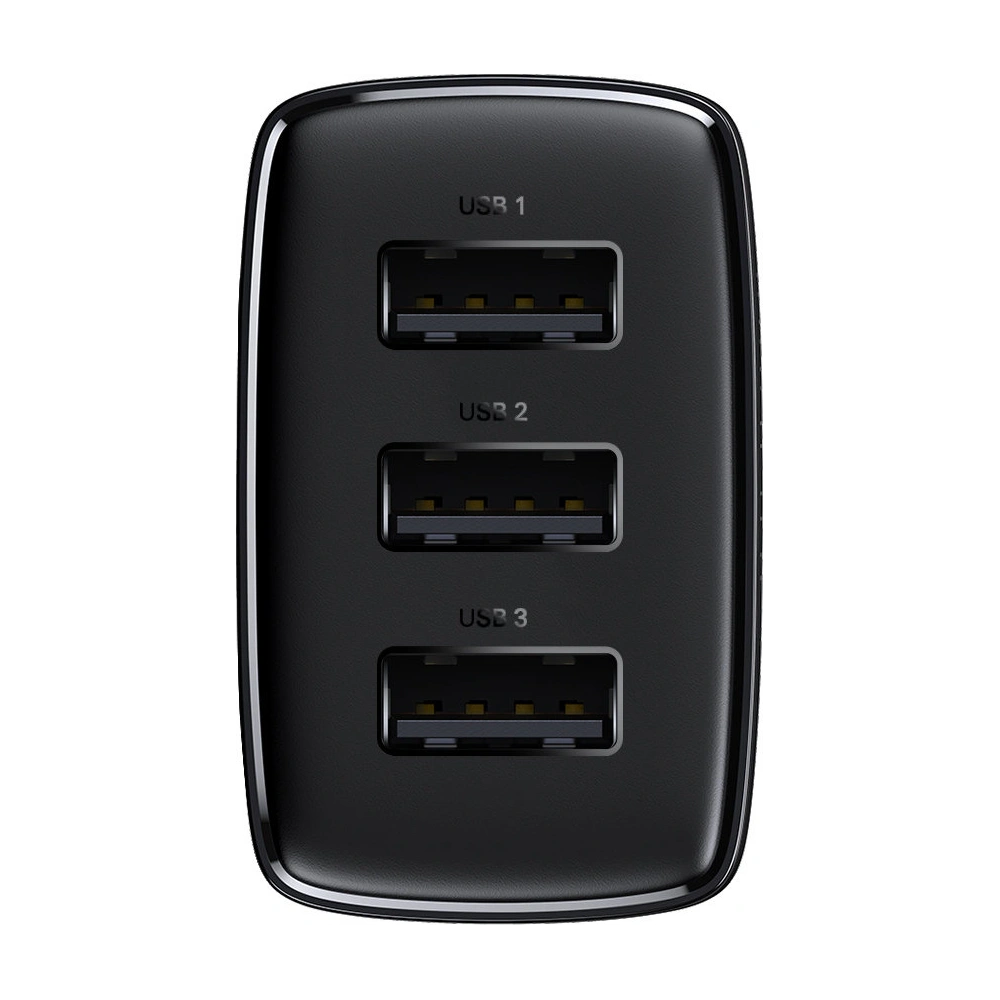 Hurtownia GSM - Ładowarka sieciowa Baseus Compact 3x USB-A 17W czarny - BSU3467BLK - {ean13} - Hurt