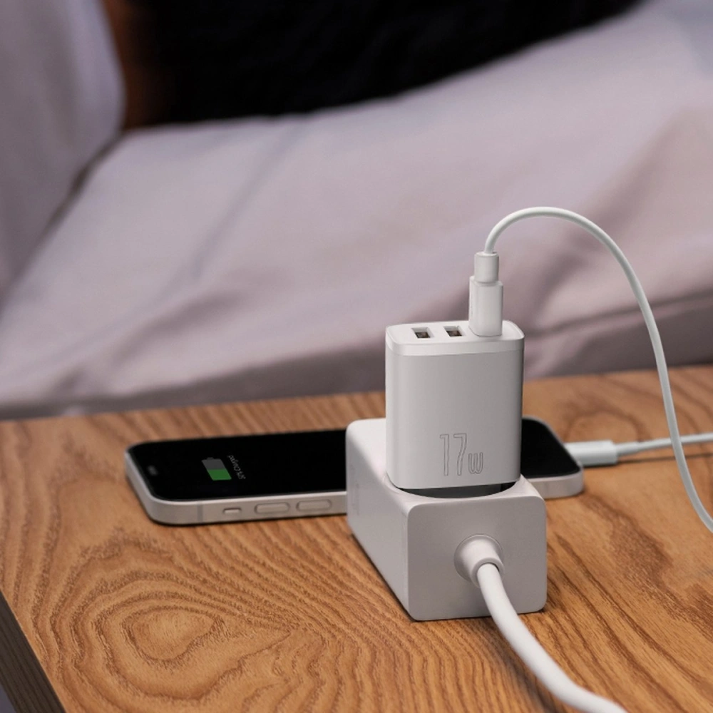 Hurtownia GSM - Ładowarka sieciowa Baseus Compact 3x USB-A 17W czarny - BSU3467BLK - {ean13} - Hurt