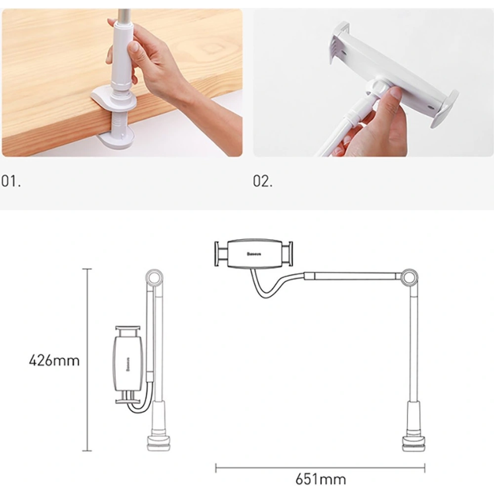 Wholesale Baseus Otaku universal phone holder tablet stand lazy holder gray - BSU3468GRY - {ean13} - Hurt