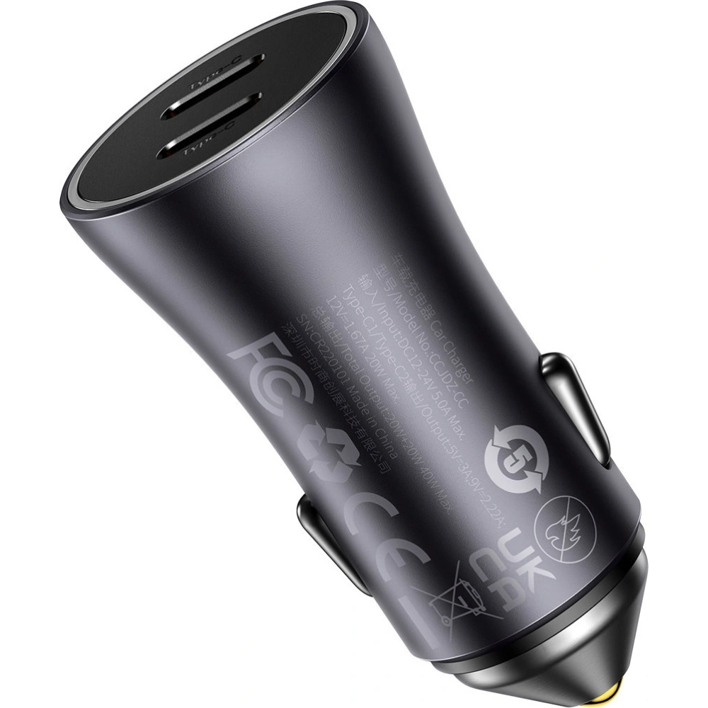 Wholesale Baseus Golden Contactor Pro car charger 2x USB-C 40W gray - BSU3469GRY - {ean13} - Hurt