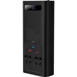 Baseus IGBT Car Inverter Inverter 300W 220V (CN / EU Plug) Black