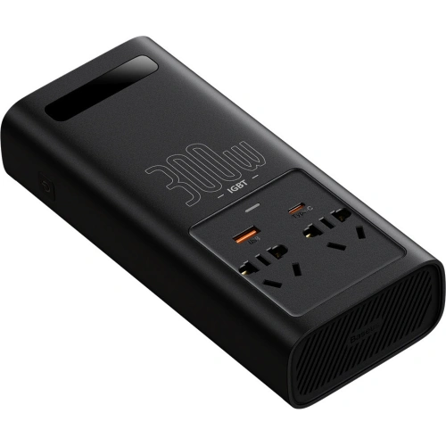 Przetwornica samochodowa Baseus IGBT 300W 220V (wtyczka CN/EU) czarny