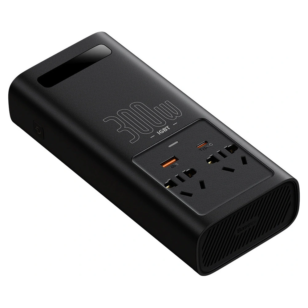 Hurtownia GSM - Przetwornica samochodowa Baseus IGBT 300W 220V (wtyczka CN/EU) czarny - BSU3470BLK - {ean13} - Hurt