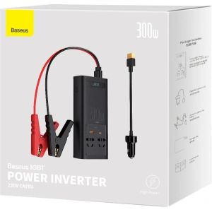 Wholesale Baseus IGBT Car Inverter Inverter 300W 220V (CN / EU Plug) Black - BSU3470BLK - {ean13} - Hurt