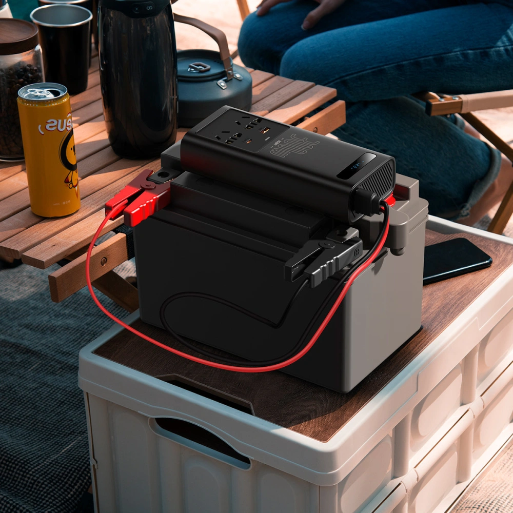 Hurtownia GSM - Przetwornica samochodowa Baseus IGBT 300W 220V (wtyczka CN/EU) czarny - BSU3470BLK - {ean13} - Hurt