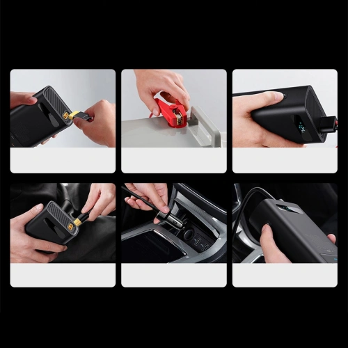 Przetwornica samochodowa Baseus IGBT 300W 220V (wtyczka CN/EU) czarny