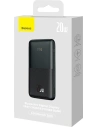 Wholesale Baseus Bipow Pro powerbank 10000mAh 20W 2x USB-A + USB-C + USB 3A 0.3m cable black - BSU3472BLK - {ean13} - Hurt