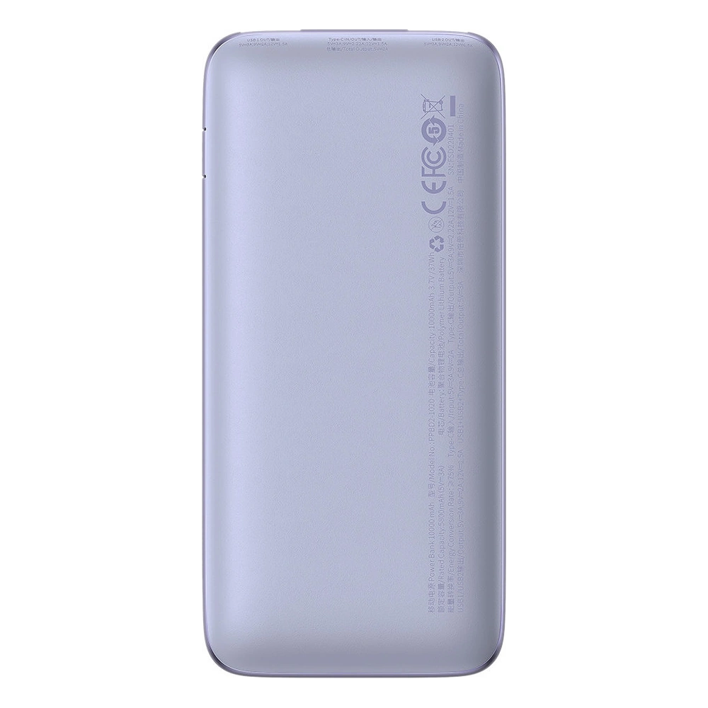 Hurtownia GSM - Powerbank Baseus Bipow Pro 10000mAh 20W 2x USB-A + USB-C + kabel USB-C 3A 0.3m fialový - BSU3475PRP - {ean13} - Hurt