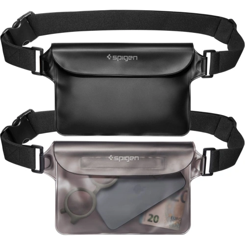 Saszetki wodoszczelne Spigen A620 Universal Waterproof Waist Bag Black [2 PACK]