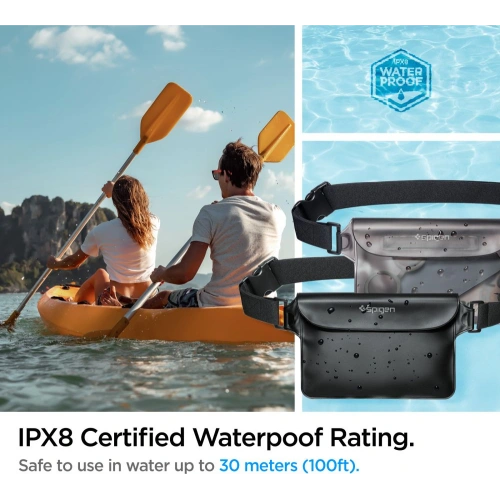 Saszetki wodoszczelne Spigen A620 Universal Waterproof Waist Bag Black [2 PACK]
