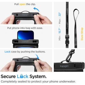 Wholesale Spigen A621 Universal Waterproof Case & Waist Bag Black - SPN2279BLK - {ean13} - Hurt