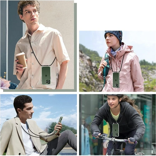 Etui Tech-Protect Flexair Chain Apple iPhone 13/14 Black & Pink