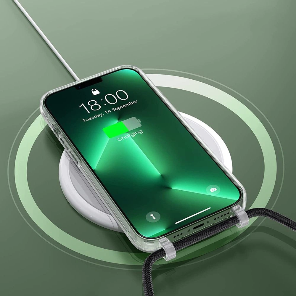 Etui Tech-Protect Flexair Chain Apple iPhone 13/14 Černá & Růžová