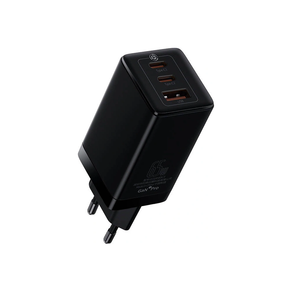 Hurtownia GSM - Nabíječka Baseus GaN3 Pro 2xUSB-C + USB-A 65W (černá) - BSU3480BLK - {ean13} - Hurt