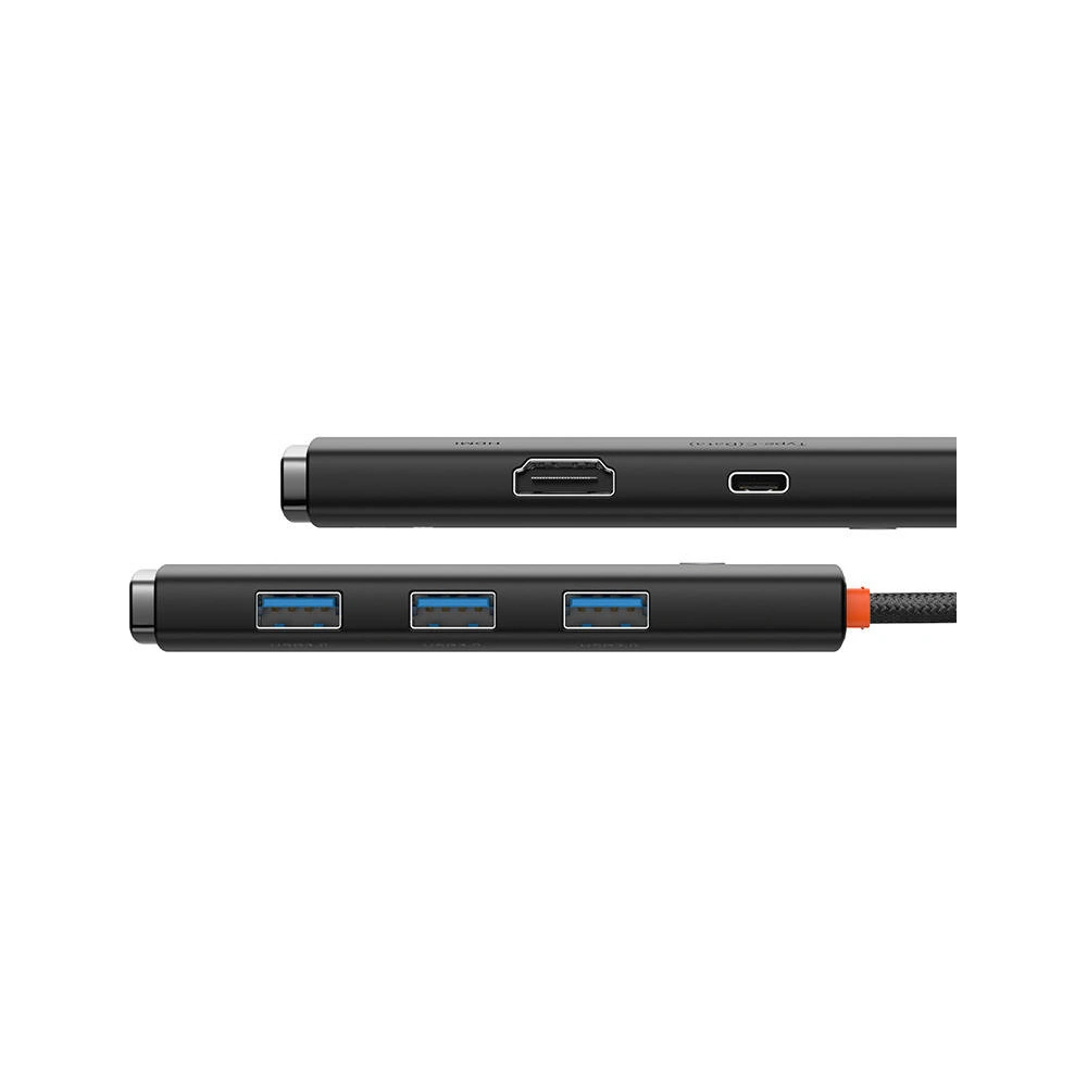 Hurtownia GSM - Hub 5w1 Baseus Lite Series USB-C - 3x USB 3.0 + USB-C + HDMI (czarny) - BSU3481BLK - {ean13} - Hurt