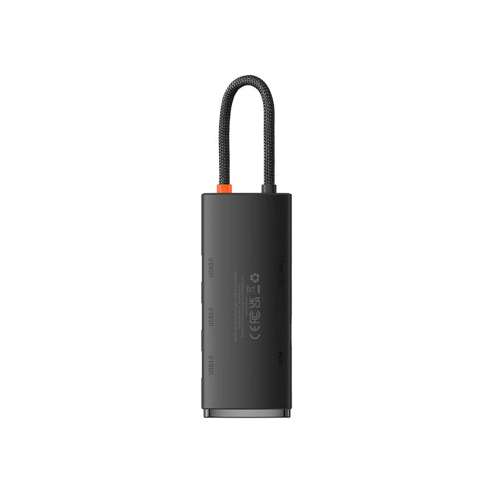 Hurtownia GSM - Hub 5w1 Baseus Lite Series USB-C - 3x USB 3.0 + USB-C + HDMI (czarny) - BSU3481BLK - {ean13} - Hurt