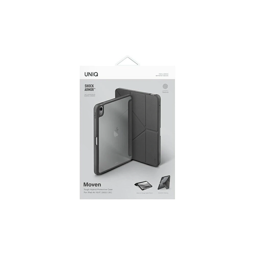 Hurtownia GSM - Etui UNIQ Moven Apple iPad Air 10.9 2020/2022 (4. a 5. generace) / iPad Air 11 2024 (6. generace) Antimikrobiální šedá/charcoal grey - UNIQ649GRY - {ean13} - Hurt