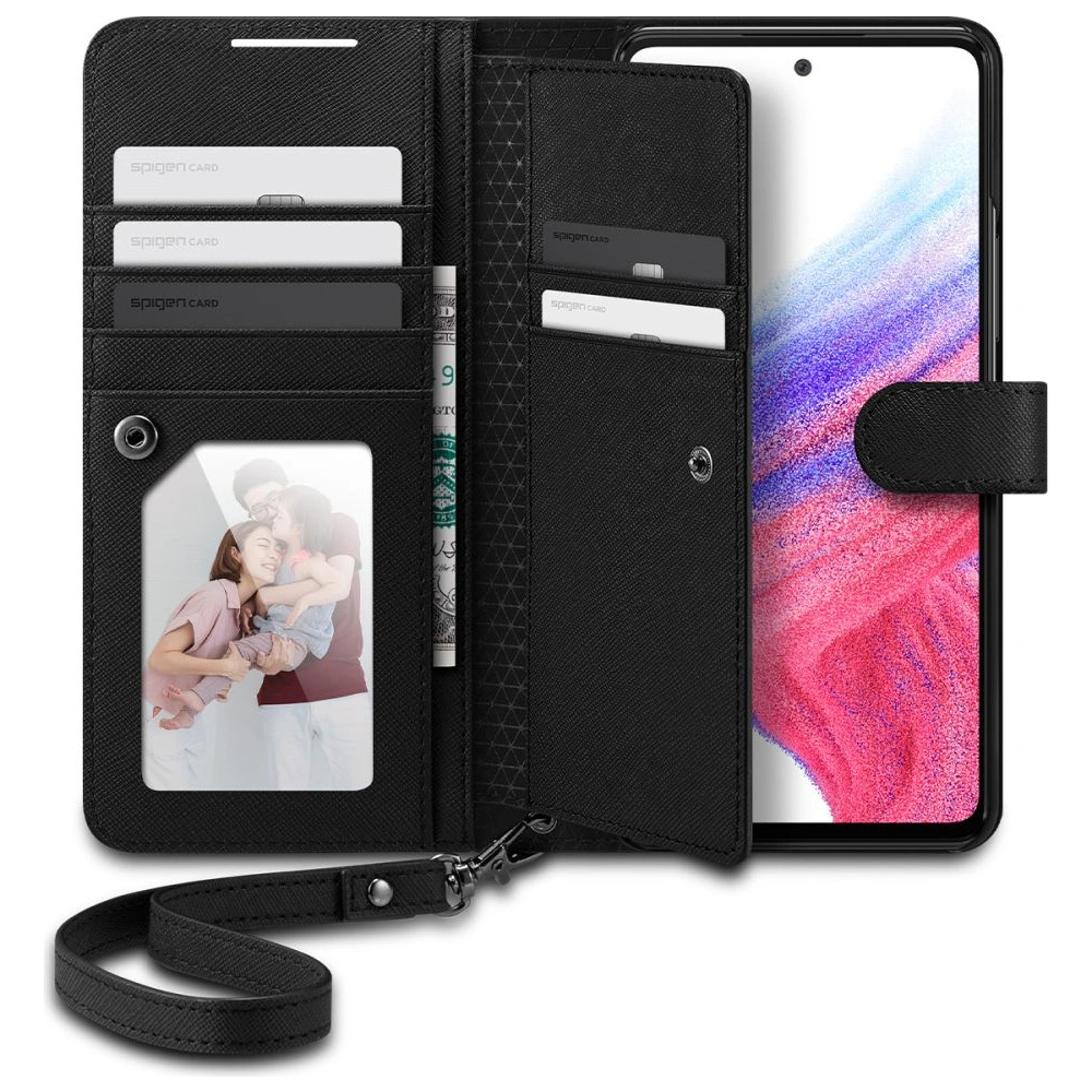 Wholesale Spigen Wallet S Plus Samsung Galaxy A53 5G Black - SPN2281BLK - {ean13} - Hurt
