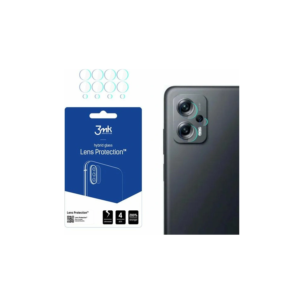 Hurtownia GSM - Hybridní sklo na objektiv fotoaparátu 3MK Lens Protection POCO X4 GT 5G [4 PACK] - 3MK3861 - {ean13} - Hurt