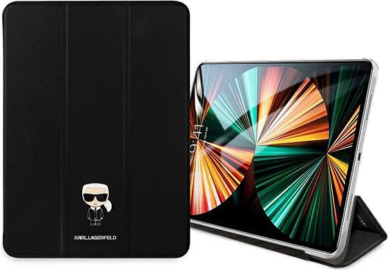 Kryt Karl Lagerfeld KLFC11OKMK Apple iPad Pro 11 2021 (3 gen) Book Cover black Saffiano Karl Iconic