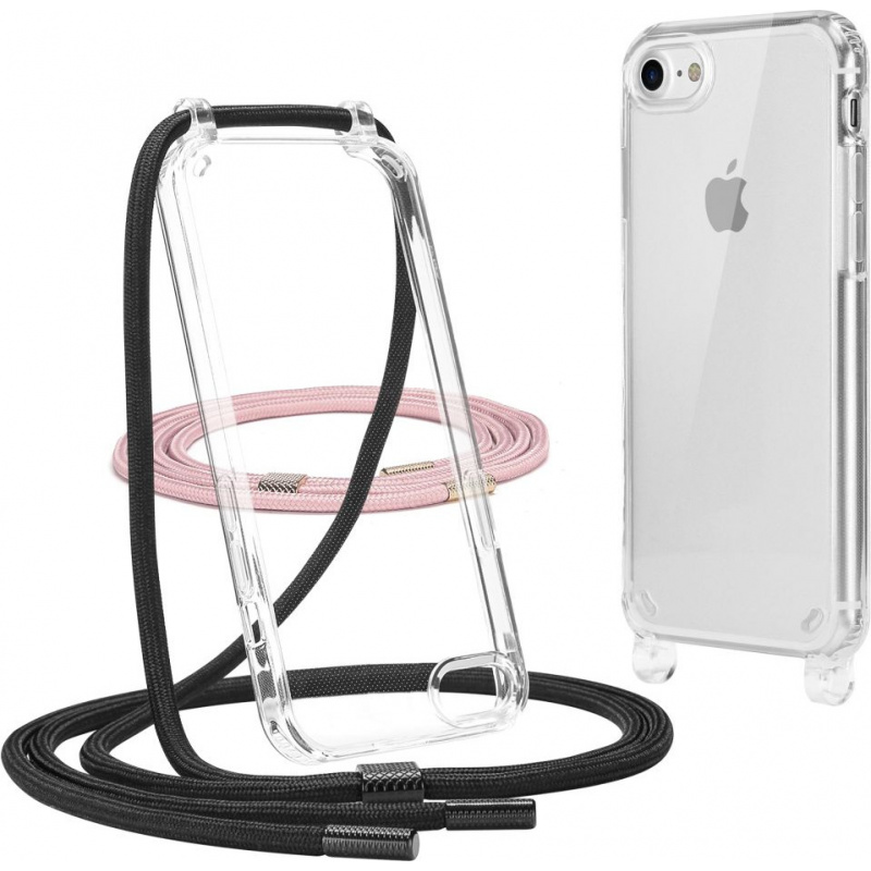 Hurtownia Tech-Protect - 9589046924750 - THP1207BLKPNK - Etui Tech-Protect Flexair Chain Apple iPhone SE 2022/SE 2020/8/7 Black & Pink - B2B homescreen