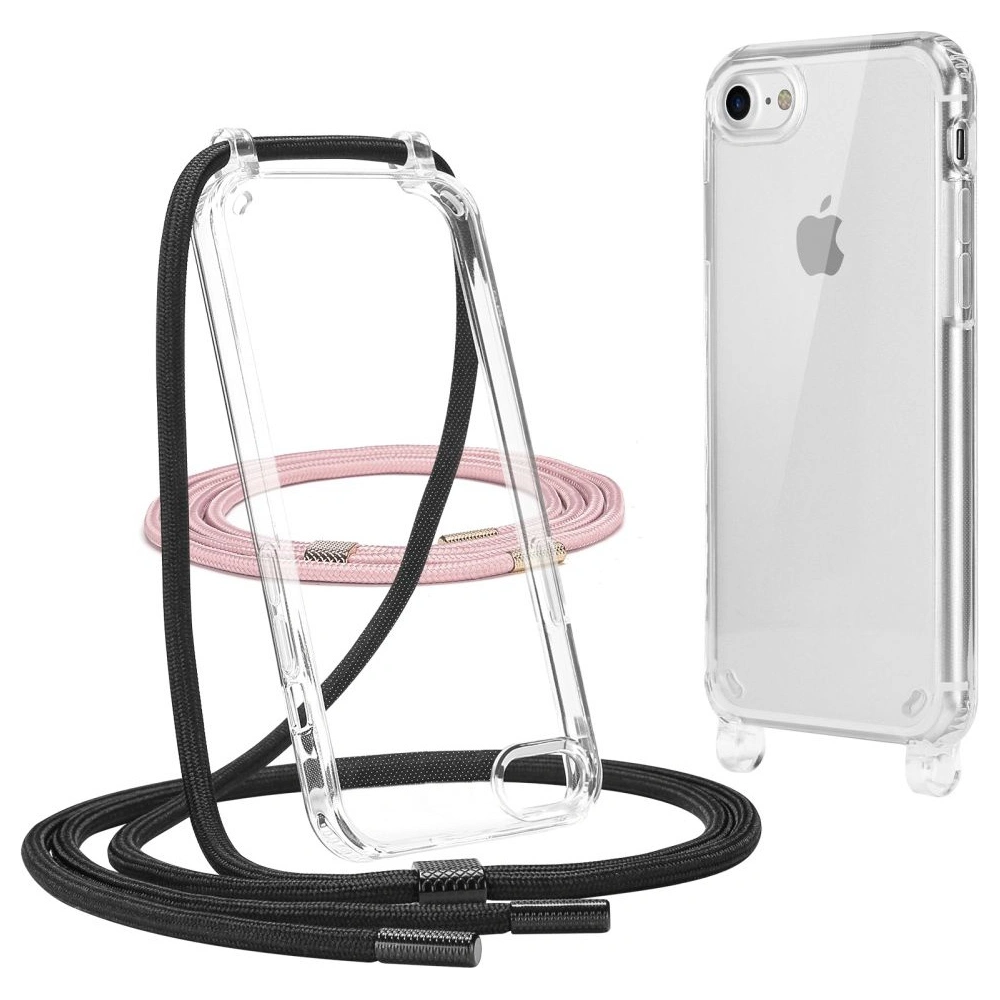 Hurtownia GSM - Etui Tech-Protect Flexair Chain Apple iPhone SE 2022/SE 2020/8/7 Černá & Růžová - THP1207BLKPNK - {ean13} - Hurt
