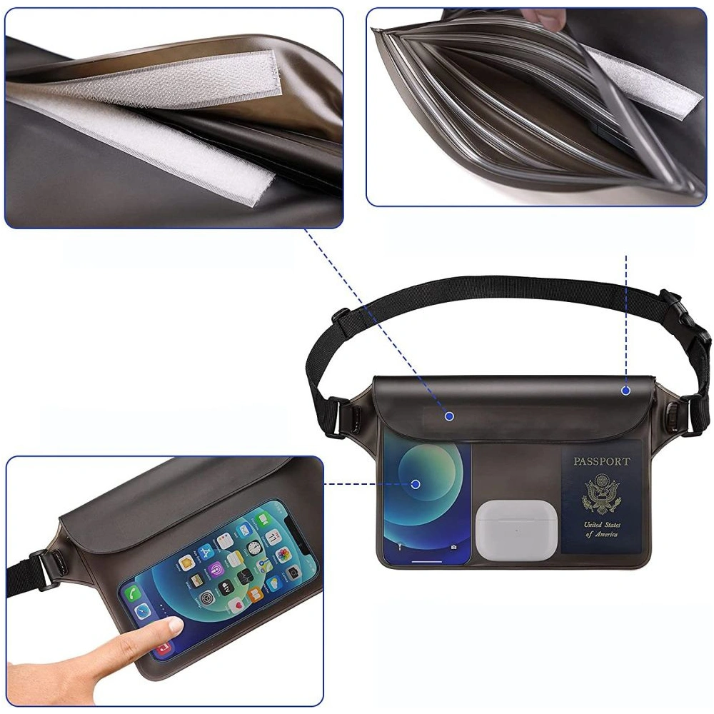 Hurtownia GSM - Sáček vodotěsný Tech-Protect Univerzální vodotěsný obal Šedý/Průhledný - THP1208GRYCL - {ean13} - Hurt