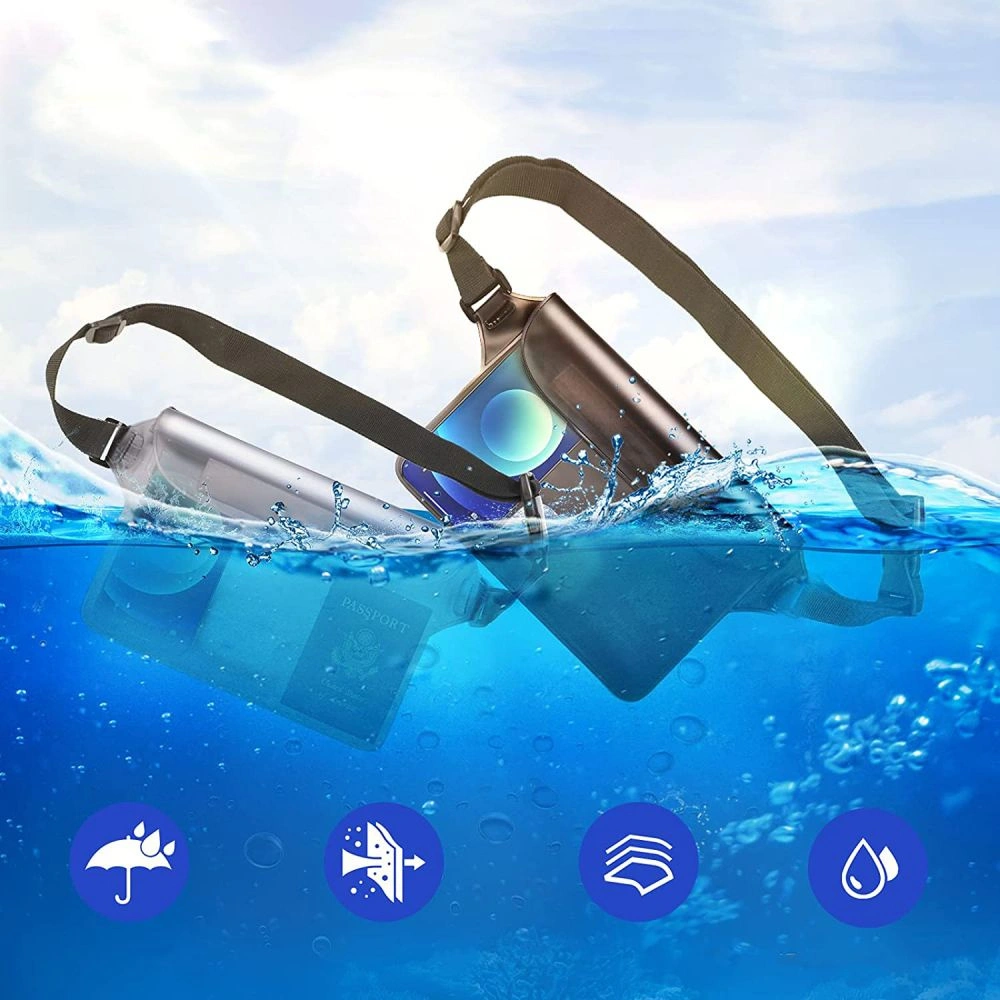 Hurtownia GSM - Sáček vodotěsný Tech-Protect Univerzální vodotěsný obal Šedý/Průhledný - THP1208GRYCL - {ean13} - Hurt